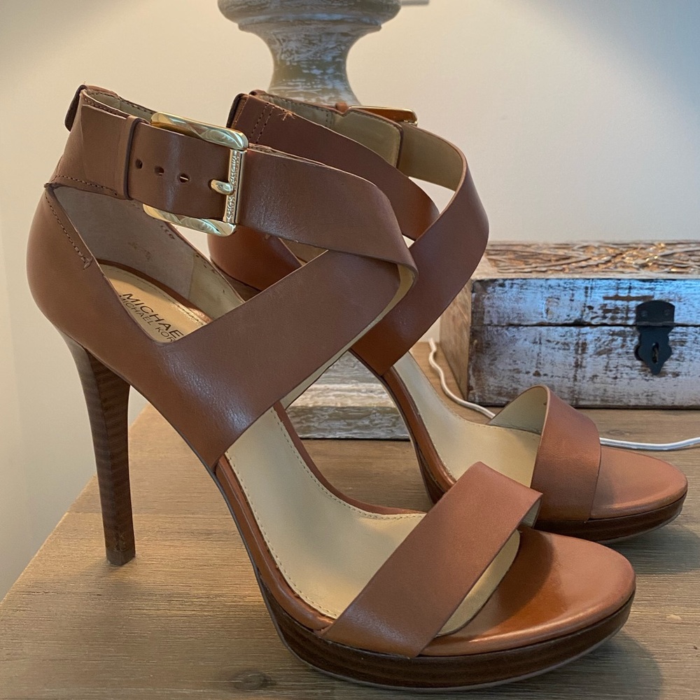 Michael Kors Leather Platform Sandal